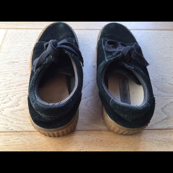 Holllly Creeper Platform Sneaker Black Suede - Picture 12 of 15